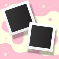 Photo frame template with abstract background vector