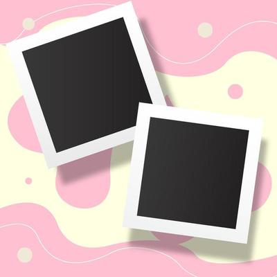 Photo frame template with abstract background