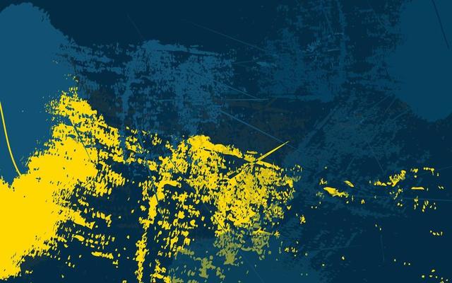 Abstract grunge texture blue yellow background