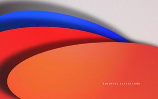 Abstract papercut dynamic shape multicolor background vector