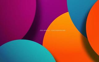 Abstract circlle shape overlap layer colorful background vector