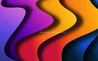 Abstract overlap layer wave shape colorful background vector