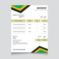 Colorful editable business invoice or letterhead  template. Print ready invoice for your business. Design for letterhead, receipt, invoice, order form, proforma. Vector template