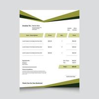 Creative corporate business invoice template. Design for Letterhead, Receipt, Invoice, Order form, Proforma. Editable vector template