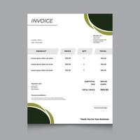 Editable business invoice template. Print ready invoice for your business. Design for Letterhead, Receipt, Invoice, Order form, Proforma. Vector template