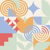 patrón geométrico con formas simples y colores pastel. diseño de patrón abstracto en estilo moderno para banner web, presentación de negocios, paquete de marca, impresión de tela, papel tapiz vector