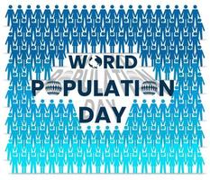 Illustration of world population day. suitable for banners or greeting posters. vector