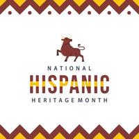 Hispanic Heritages month. International celebration day vector template. Festival worldwide illustration. Fit for banner, cover, background, backdrop, poster. Vector Eps 10.