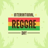 vector del día del reggae. plantilla de ilustración de vacaciones en todo el mundo. eventos de celebración del festival en todo el mundo. apto para portada, revista, afiche, ropa, mercadería, pancarta, volante. pasos vectoriales 10.