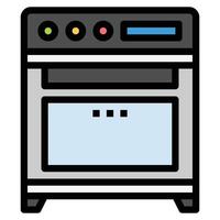 vector de iconos de dispositivos electrónicos domésticos, horno eléctrico