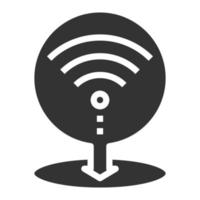 WIFI HOTSPOT Icon Vector Symbol  Simple Design For Using In Graphics Web Report Logo Infographics