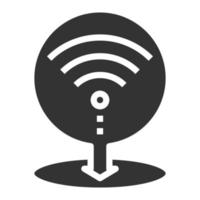 WIFI HOTSPOT Icon Vector Symbol  Simple Design For Using In Graphics Web Report Logo Infographics