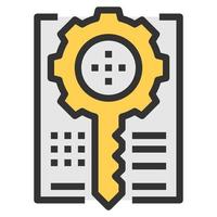 KEY SUCCESS Icon Vector Business Symbol