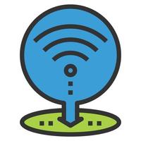 WIFI HOTSPOT Icon Vector Symbol  Simple Design For Using In Graphics Web Report Logo Infographics
