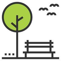 diseño simple del símbolo del vector del icono del parque para usar en infografías del logotipo del informe web de gráficos