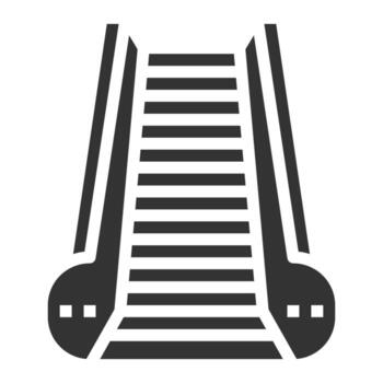 ESCALATOR Icon Vector Symbol  Simple Design For Using In Graphics Web Report Logo Infographics