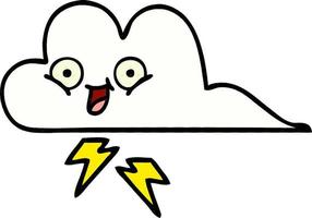 comic book style cartoon thunder cloud vector