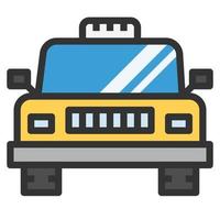 TAXI Icon Vector Symbol  Simple Design For Using In Graphics Web Report Logo Infographics