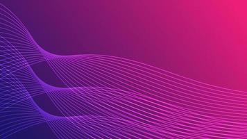 Purple gradient abstract background with smooth white lines. Geometric minimalism with place for your design vector