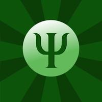 Psychological symbol on green vector