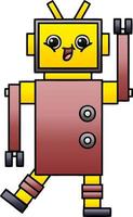 gradient shaded cartoon robot vector