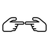 Hand like gun icon vector. hand gesture. Line icon style. Simple design illustration editable vector