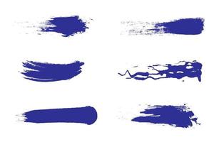 Blue set of grange brush strokes as a background for your text or element for design vector