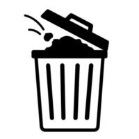 basura contorno icono clipart vector