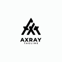 Logo letters Triangle Initials Monogram logo AX, A and X vector