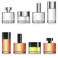 perfume bottle glass fragrance vector isolated liquid