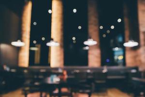 Abstract blur cafe restaurant with abstract bokeh light defocused background photo