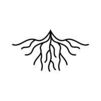 vector de diseño de icono de logotipo de raíz