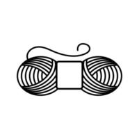 wool yarn logo icon design vector