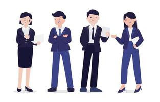 Businessmen and Businesswomen Character in Suits vector
