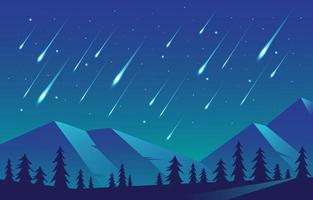 Meteor Shower Background vector