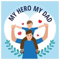 Happy father's Day vector illustration.