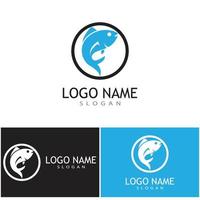 Fish logo template. Creative vector symbol