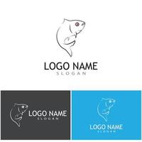 Fish logo template. Creative vector symbol