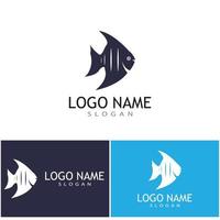 Fish logo template. Creative vector symbol