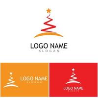 árbol de navidad logotipo plantilla vector símbolo naturaleza