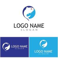 Fish logo template. Creative vector symbol