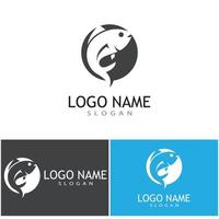 Fish logo template. Creative vector symbol