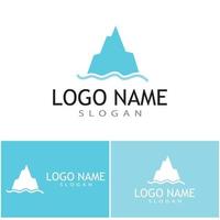 símbolo de vector de plantilla de logotipo de iceberg