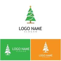 árbol de navidad logotipo plantilla vector símbolo naturaleza