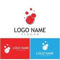 Bubble logo template vector icon illustration