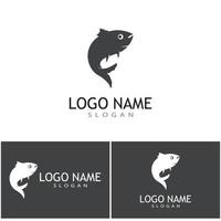 Fish logo template. Creative vector symbol