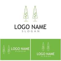 árbol, línea, logotipo, plantilla, vector, símbolo, naturaleza vector