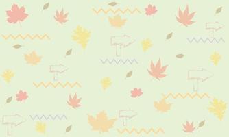 Autumn Leaves Background Vector with Pastel Color.