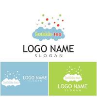 Ilustración de icono de vector de plantilla de logotipo de burbuja