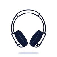 Headphones line icon vector on white background